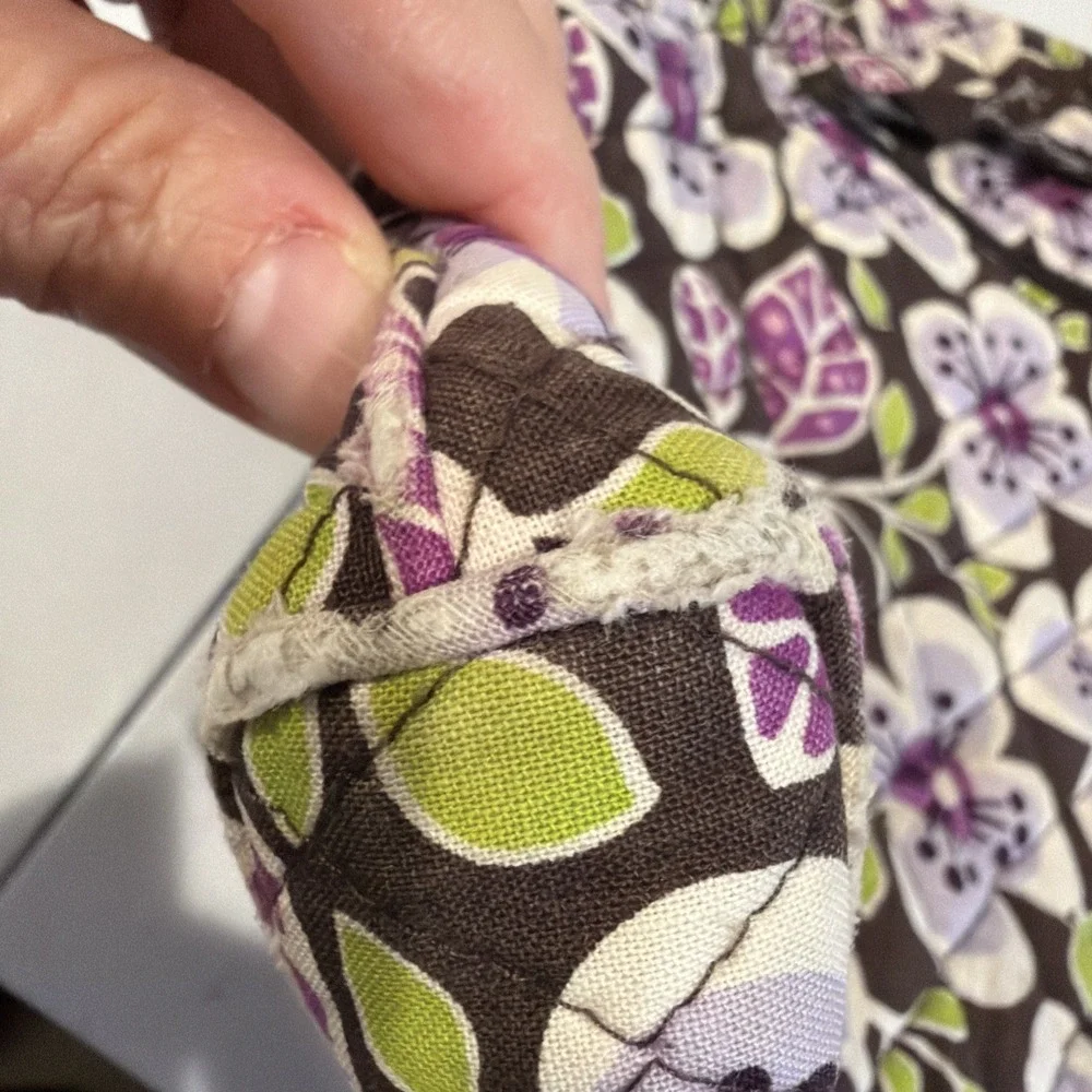 Vera Bradley Plum Petals Quilted Crossbody ~ Floral Print ~‎